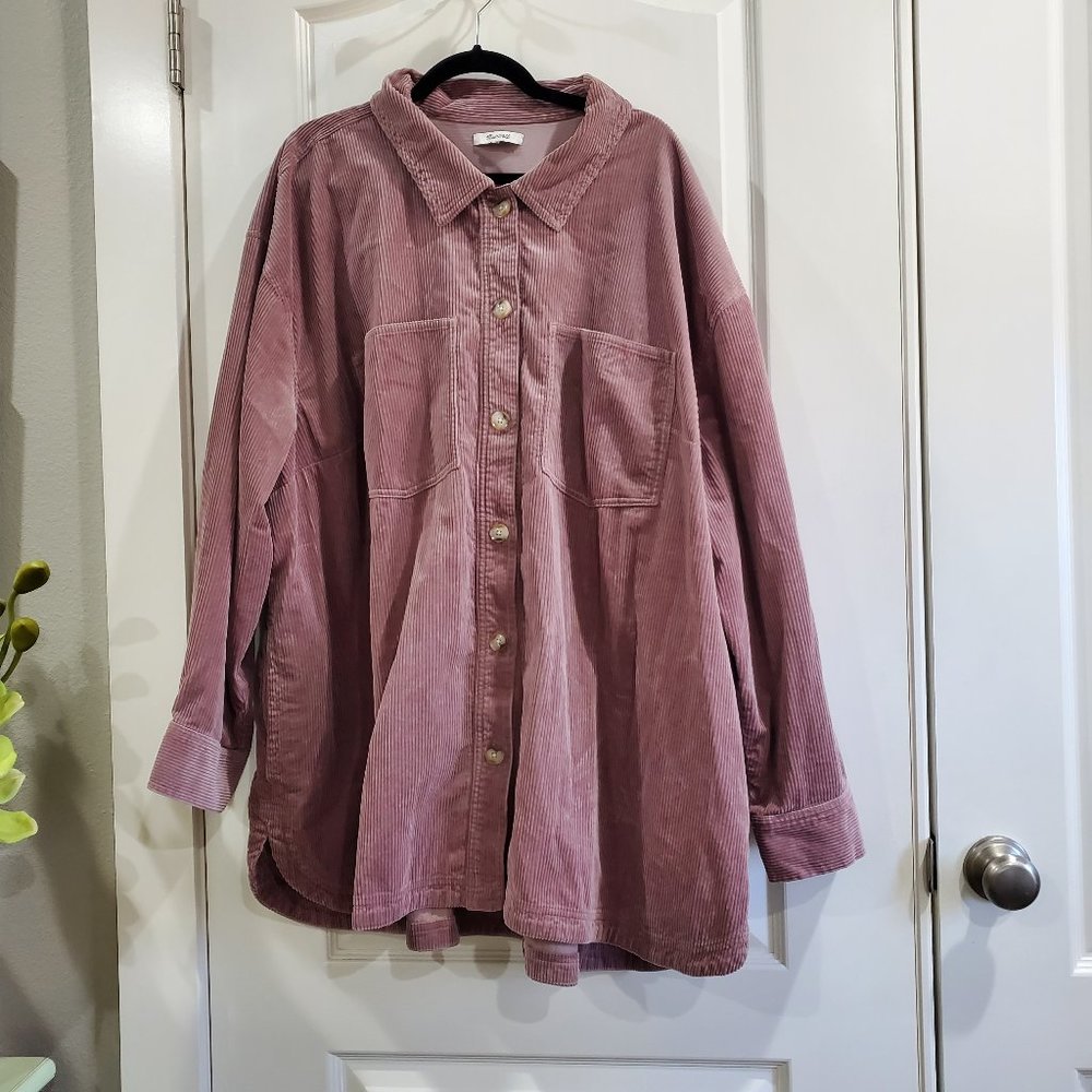 Madewell Dusty Pink Shacket 4XL